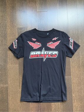 Diesel Braves Graphic Tee - Black & Red